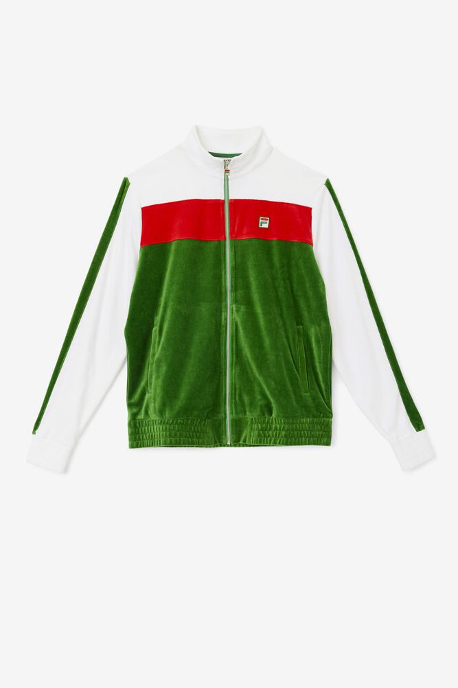 Fila Jakke Herre Grønn Brice Velour 964187-DAT